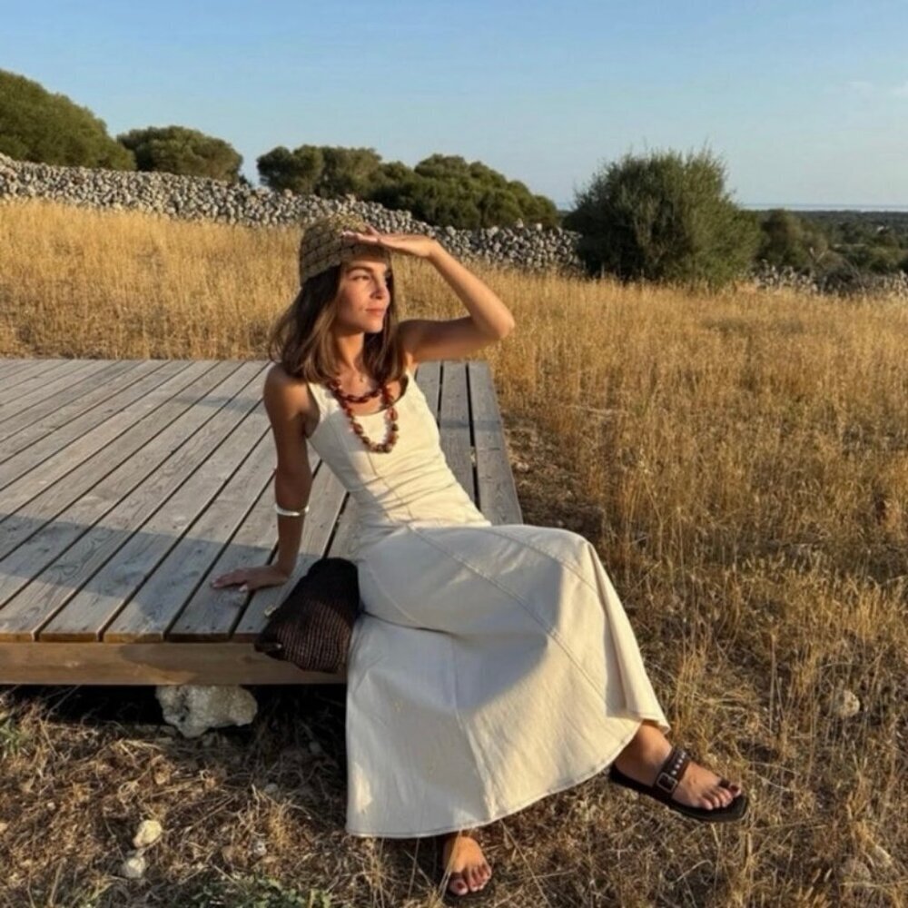 Zara Cream Midi Dress